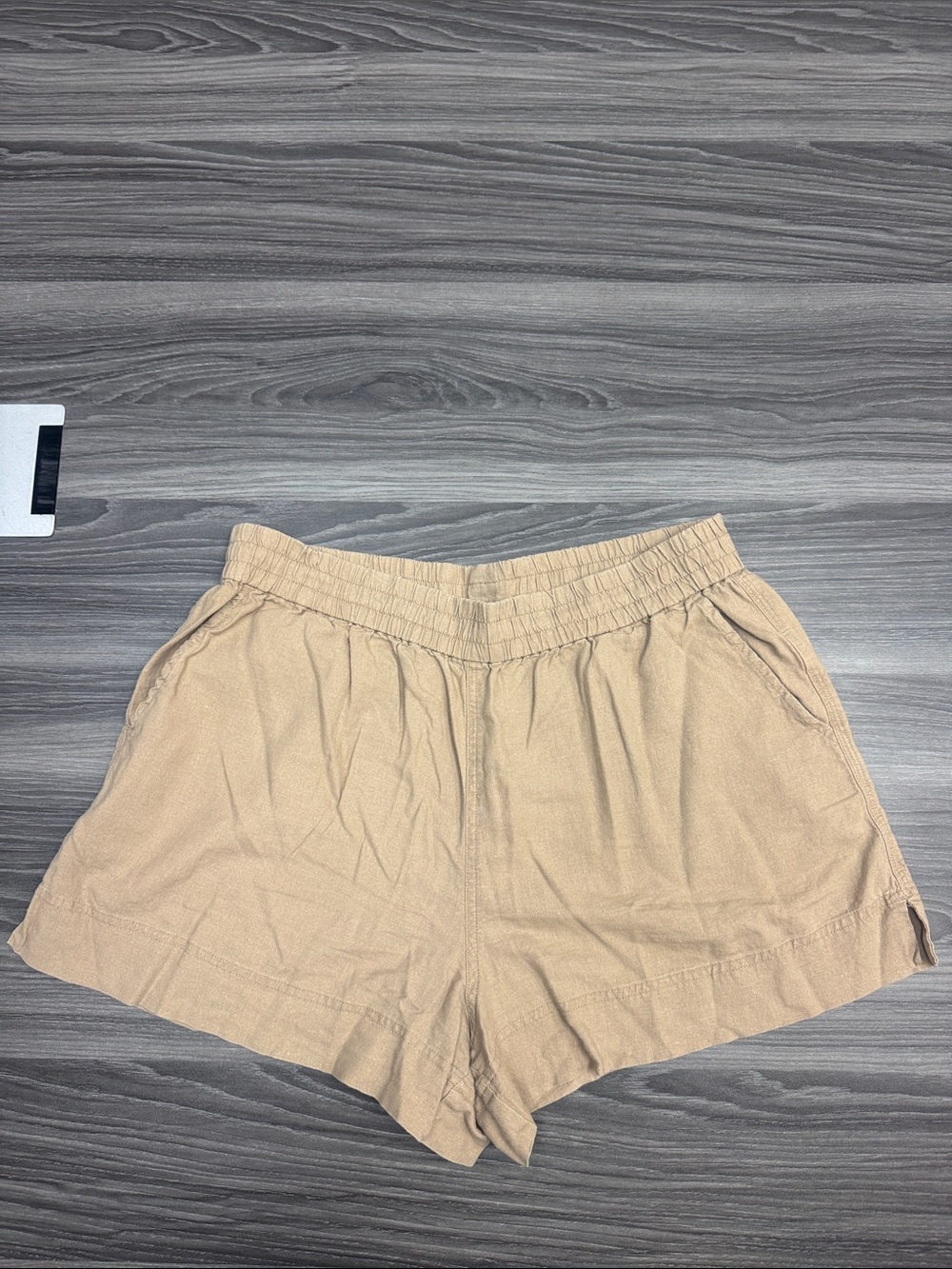 Z Supply Beige Elastic-Waist Casual Athletic Shorts